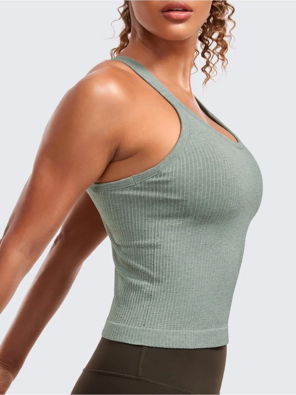 Ribbed Racerback Tank Top - Picture 3 of 6